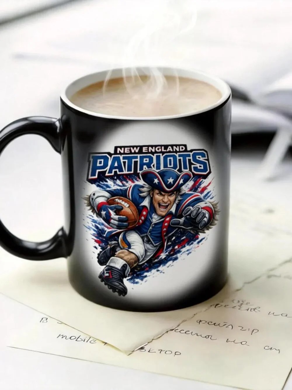 New England Patriots Matte Heat Changing Mug NFL Fan Cup 11oz